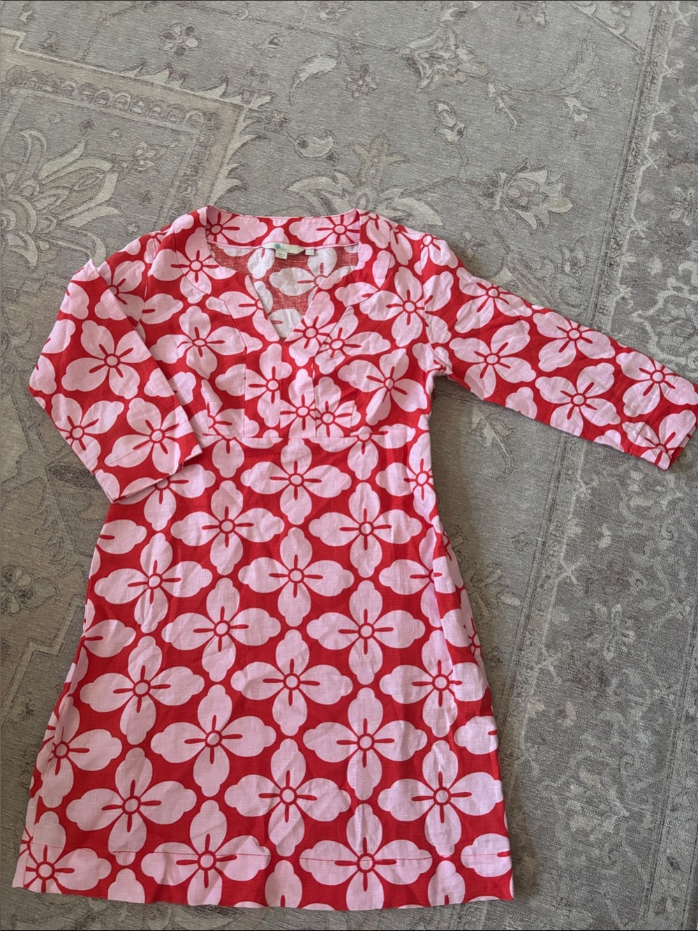 Linen Swim/Beach Coverup- floral
